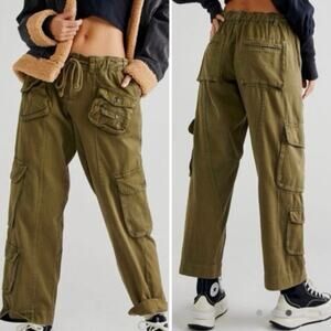 Free People Tahiti Cargo Pants In Dried Herb